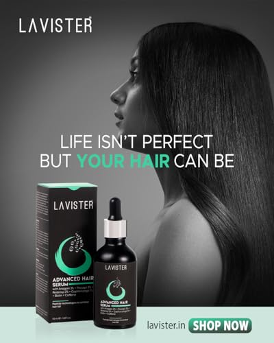 Lavister Advanced Hair Growth Serum - Control Hair Fall in 1 Week - Triple Action on Hair with Anaga Formula - Hair Growth Serum for Men & Women 50 ml