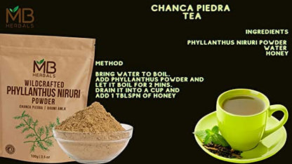 MB Herbals Phyllanthus Niruri Powder 100gram Bhumi Amla Chanca Piedra