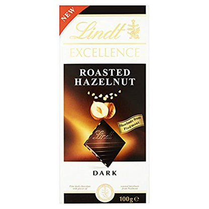 Lindt Excellence Roasted Hazelnut Dark Chocolate, 2 x 100 g