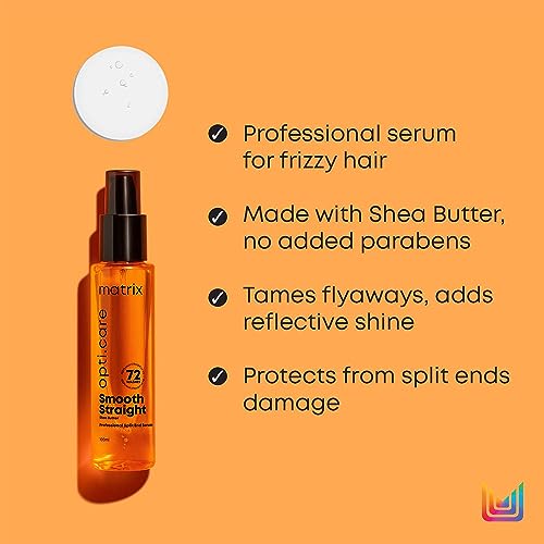 MATRIX Opti.Care Professional ANTI-FRIZZ Hair Serum | For 5X Split End Protection | with Shea Butter (100ml)