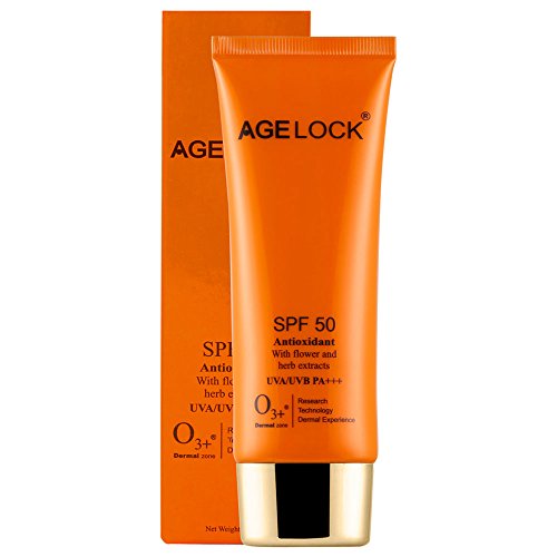 O3+ Agelock Multi Vitamin SPF 50 Sunscreen UVA/UVB PA+++ Sun Damage Protection Skin Cream Ideal for Normal to Oily Skin, 75g