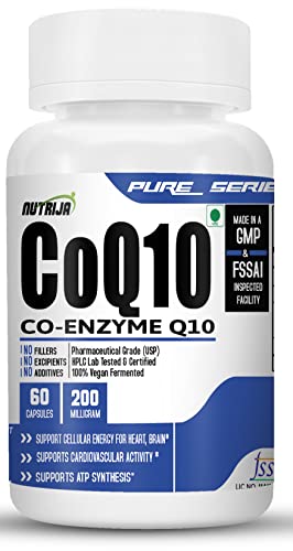 NutriJa High Absorption Coenzyme Q10 CoQ10 200mg with Bioperine 10mg (120 Capsules)