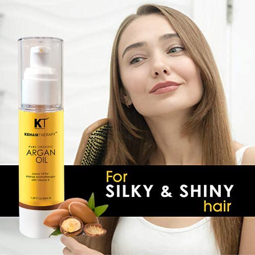 Kehairtherapy KT Professional Keratin Protein Pure Argan Oil Serum 50ml To Repair Damage Hair/Strengthen Dull & Dry Hair/Sulphate & Paraben Free