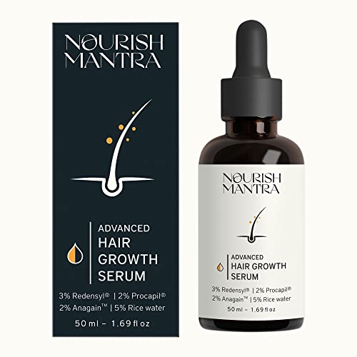 Nourish Mantra Advanced Hair Growth Serum/For Women & Men/Made With Redensyl, Anagain, Procapil & Riir Fall/Hair Thinning & for All Hair Types (50 ml)