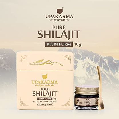 UPAKARMA Ayurveda 100% Ayurvedic, Original and Pure Shilajit/Shilajeet Resin - 10g