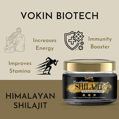 Vokin Biotech Shilajit Resin 20g Helps in Boosts Stamina and Energy | Immunity Booster