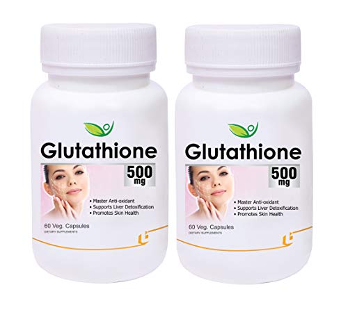 Biotrex Glutathione 500mg -(60 Veg Capsules) Pack of - 2