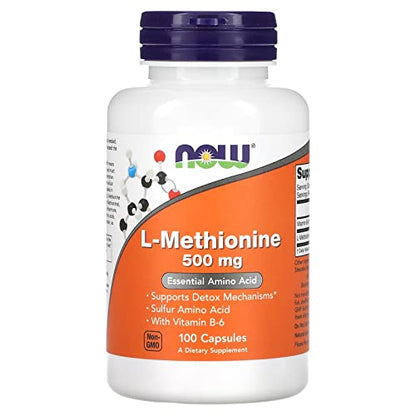 NOW Foods L-Methionine 500 mg Caps, 100 ct