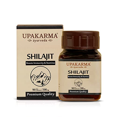 UPAKARMA Combo Pack of 90 Ashwagandha Extract Capsules, 90 Shilajit Extract Capsules and 15g Shilajit/Shilajeet Resin Pack