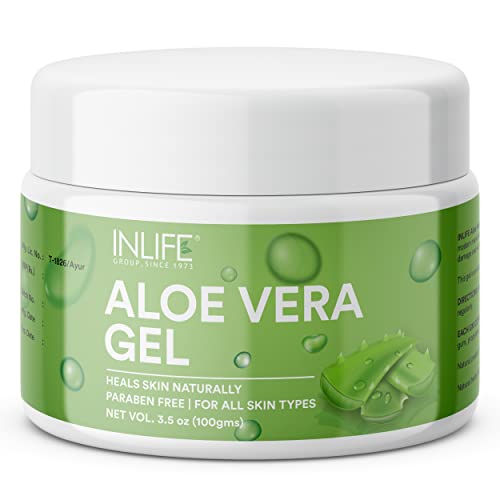 INLIFE Aloe Vera Gel, Paraben Free - 100 g