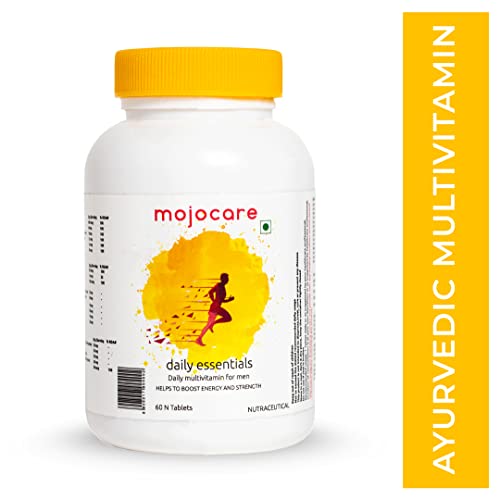 Mojocare Daily Essentials Multivitamin Tablets with 60+ Vitamins & Minerals For Men | Ashwagandha, G | Improves Immunity & Overall Health | 60 Tablets