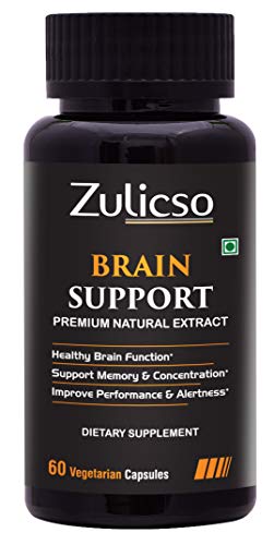 Zulicso Brain Support Vegetarian Capsules 500mg | Herbal & Natural | - 60 Veg Capsules