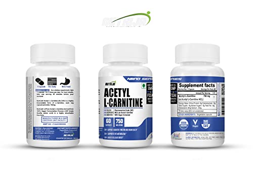 NutriJa Acetyl L-Carnitine 750mg - 60 Capsules