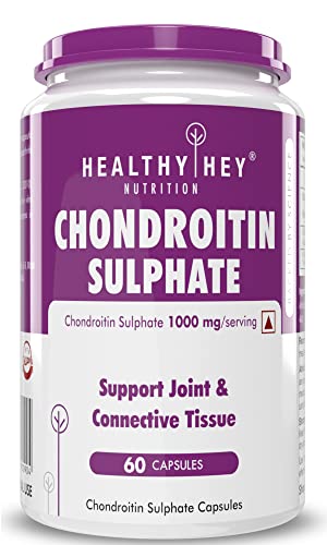 HealthyHey Nutrition Chondroitin Sulphate 1000mg, Support for Joints, 60 Capsules