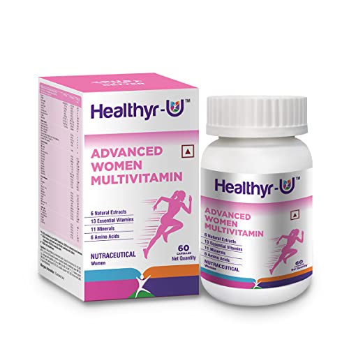 Healthyr-U Advanced Women Multivitamin | Enriched with Primose oil, Bioflavonoids and Antioxidants |Biotin | Health Supplement for Women | 60 Capsules