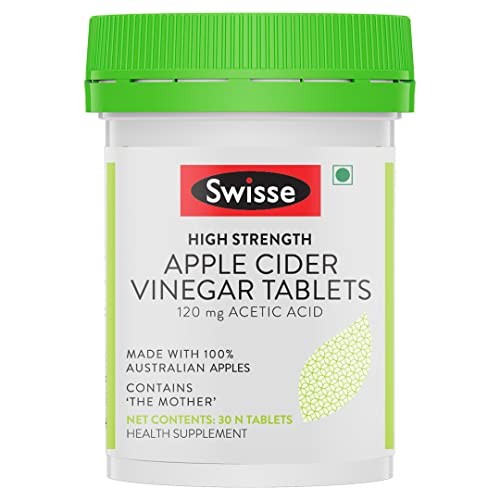 Swisse High Strength Apple Cider Vinegar Tablets (30 Tablets - One Tablet Per Serving)