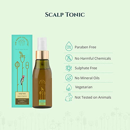 The Earth Collective Scalp Tonic, 100 ML Reduces Hair Fall Sulphate and Paraben Free