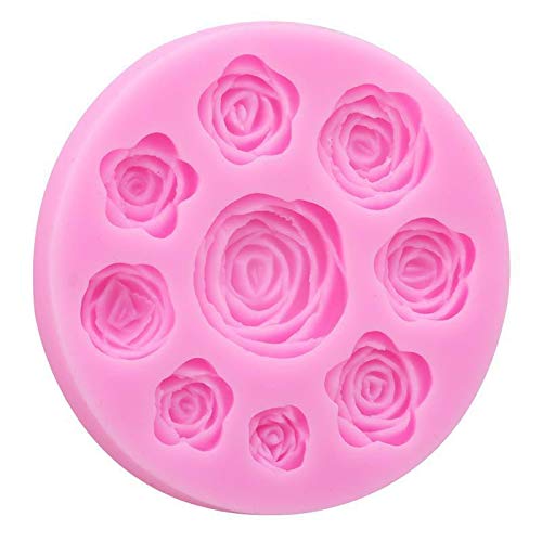 Bakefy® Small Rose Silicone 3D Rose Flower Fondant Mold Cutter Soap Mould Baking DIY Cake Decor