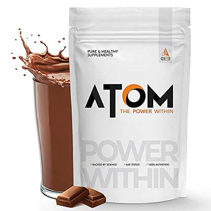 Asitis ATOM Plant Protein 1kg | 25g Protein | Amino Profile similar to Whey | Easy to Digest | Vegan