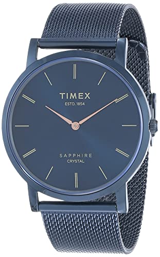 TIMEX Slim Sapphire Crystal Analog Blue Dial Men's Watch-TWEG17414