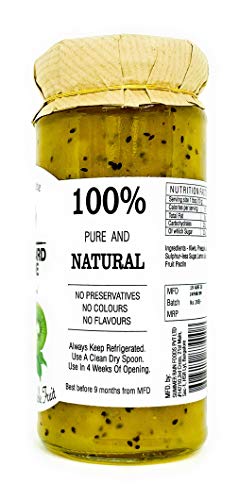 Orchard Lane 80% Kiwi Jam - 100% Natural, no Chemicals, Low Sugar- 280 Grams