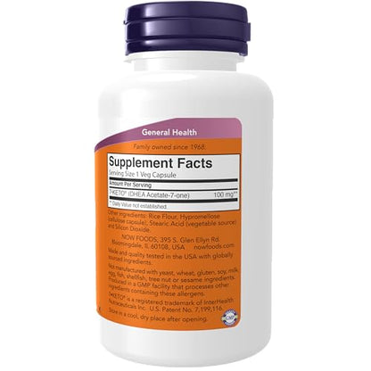 Now Foods, 7-Keto, 100 mg, 120 Veggie Caps