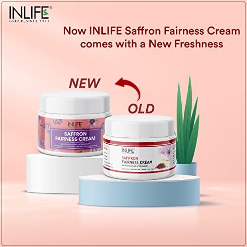 INLIFE Saffron Fairness Cream, Paraben Free - 100 g