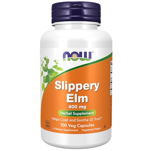 Now Foods Slippery Elm Capsules 400mg - 100 Capsules