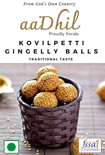 Aadhil Kovilpatti Traditional Sesame Seeds Balls/Gingelly Balls/Til Laddu/Traditional Ellurundai - 400g.