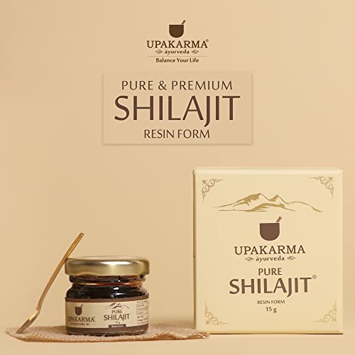 UPAKARMA Ayurveda Natural and Pure 15g Shilajit Resin with 1g Kashmir Kesar Saffron Combo Pack