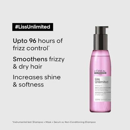 L'Oréal Professionnel Serie Expert Liss Unlimited Blow Dry Serum 125 Ml, For Frizz-Free Hair