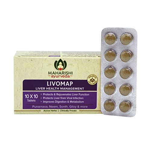 Liver Support Supplement and Liver Care | Maharishi Ayurveda Livomap Tablet | Clinically Tested | 100 Tablets