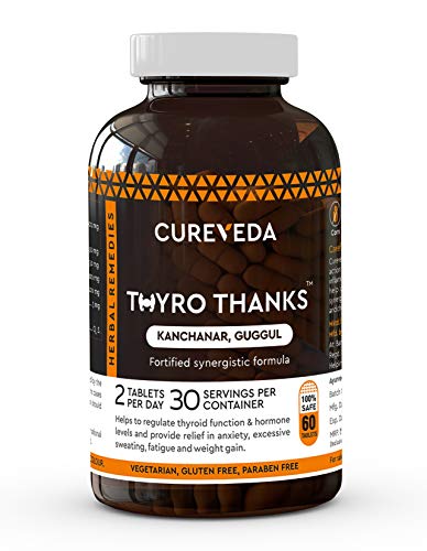 Cureveda Herbal Thyro Thanks- Thyroid Support Supplement (60 Tabs)