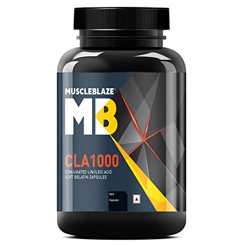 MuscleBlaze Cla, Fat Loss, Boost Cellular energy, 1000 - 90 Softgels,Pack of 1