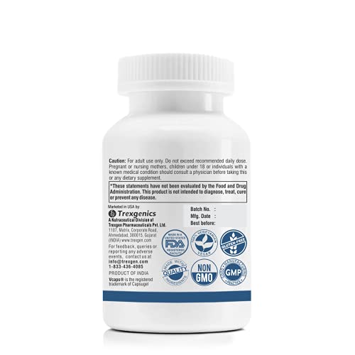 Trexgenics Carnitrex 735 - Carnipure L-Carnitine L-Tartrate 735mg, Fat Metabolism, Energy, Endurance & Performance Boost (60 Veg Capsules)