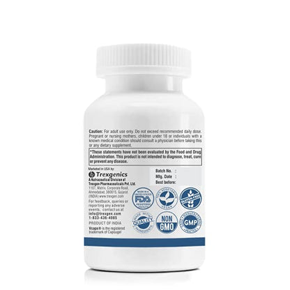 Trexgenics Carnitrex 735 - Carnipure L-Carnitine L-Tartrate 735mg, Fat Metabolism, Energy, Endurance & Performance Boost (60 Veg Capsules)