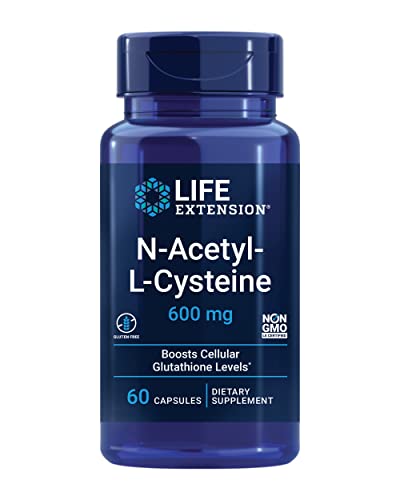 Life Extension N-Acetyl-L-Cysteine 600 Mg 60 Vegetarian Capsules