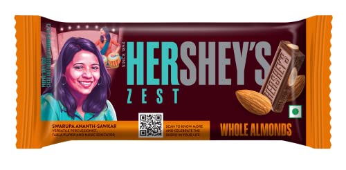 Hershey's Bar Almond, 100gm (Pack of 1) Pouch, 100 g