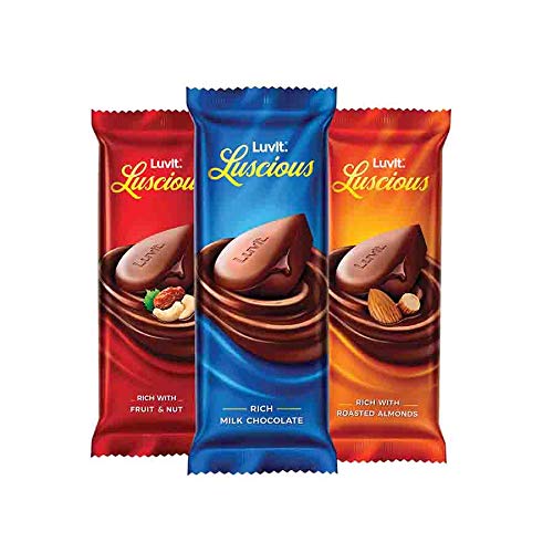 LuvIt Luscious Delectable Chocolate Bar Combo Pack, 420g (Pack of 9)