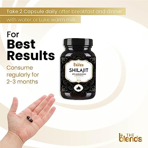 The Blends Shilajit Capsule 500 MG with Ashwagandha and Safed Musli - 60 Capsules