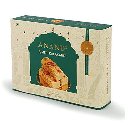 Anand Sweets Ajmeri Kalakand - Slow Cooked Pure Ghee Milk Cakes Box (250 gm)
