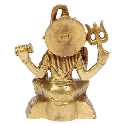 ARTVARKO Astadhatu Lord Shiva Murti Idol Bhagwan Shankar Brass Bhole Nath Mandir Temple Showpiece Accessories Vastu Remedy Size 5 Inches