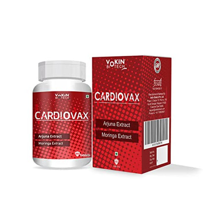 Vokin Biotech Natural Cardiovax with Coenzyme Q10, Arjuna Extract & Moringa Extract Pack of 60 Tablets