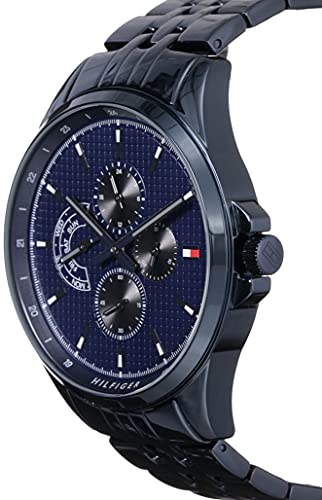 Tommy Hilfiger Analog Men's Watch (Blue Dial Blue Colored Strap)