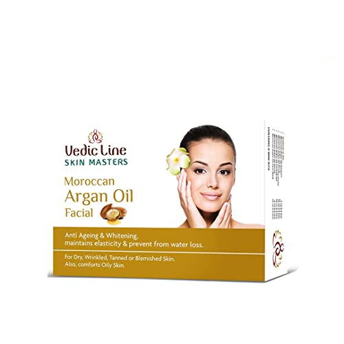Vedicline Skin Masters Moroccan Argan Oil Facial Kit, Minimizes Signs of Ageing, Wrinkles, Fine Lines & Dark Spots, Pack of 6, 312 ml