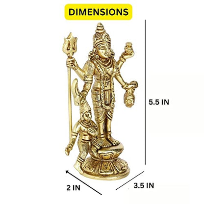 Collectible India Brass Mahalsa Narayan Mhalsa Narayani Goddess Idol Statue murti, Female Avatar of The god Vishnu