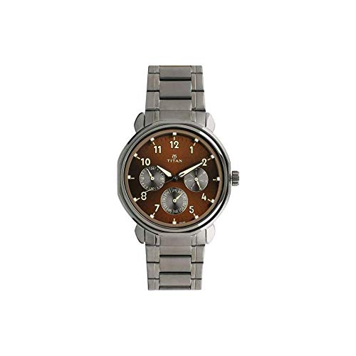 Titan Analog Brown Dial Men's Watch-NL1753QM01/NP1753QM01