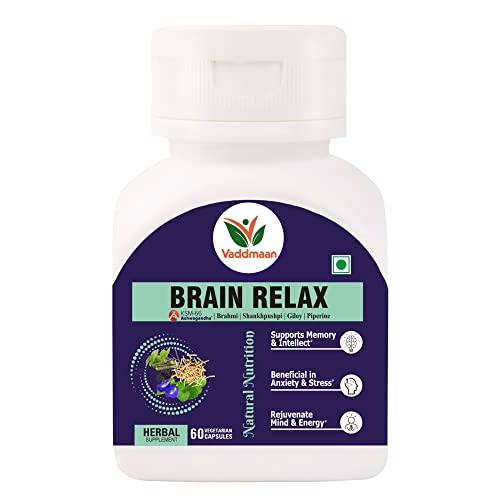Vaddmaan Brain Relax 60 veg Capsules Brain Memory and Cognitive Wellness