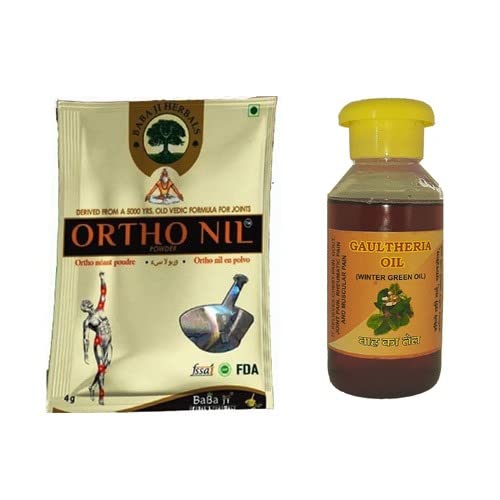 Ortho Nill Powder Ayurvedic Herbal 28 pouch + Winter Green Oil 60 Ml