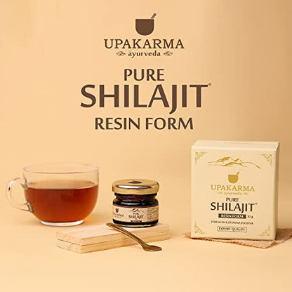 UPAKARMA Ayurveda Pure and Natural Shilajit/Shilajeet Resin Mega Pack 30g Pack of 1